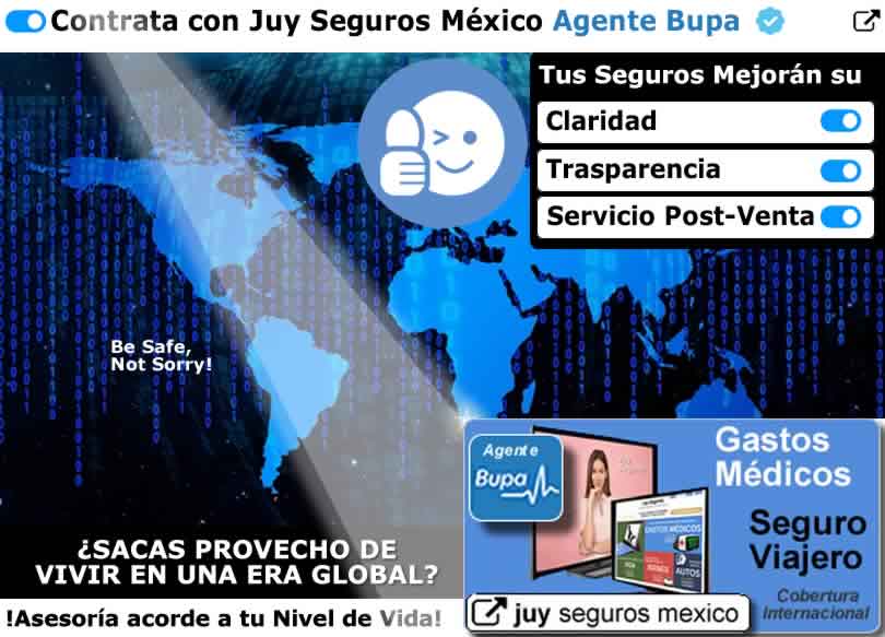 BUPA Seguros Cotizar Contratar Seguro de Salud Gastos Medicos Viajero en Mexico Agente Juy